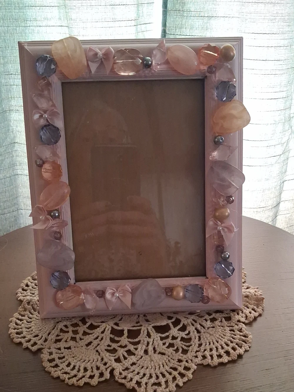 Handcrafted Pink Decorative Photo Frame - Brand: